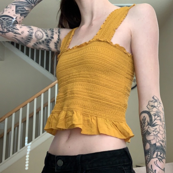 Urban Outfitters Tops - Urban Outfitters Ecote Crop Top Yellow